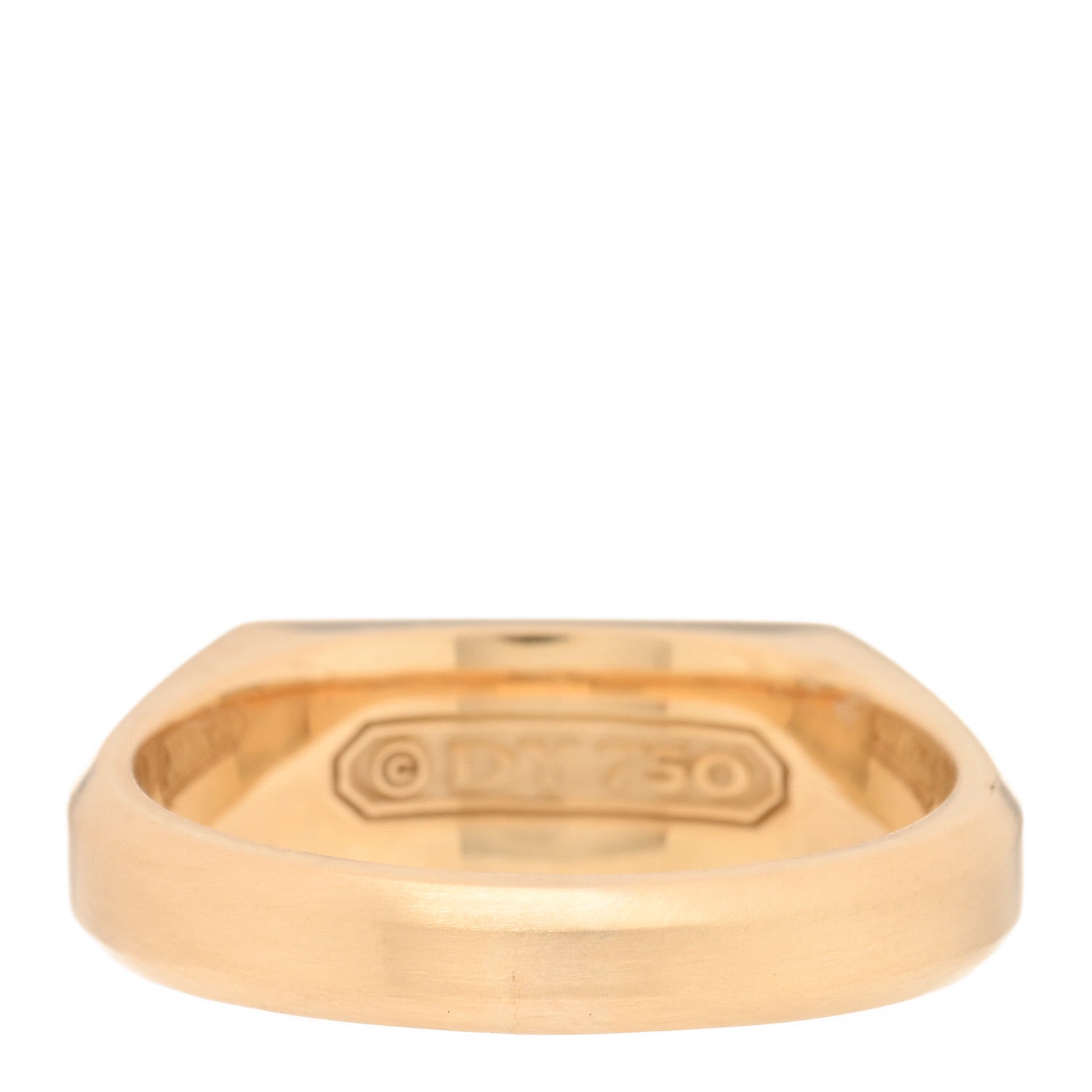 David Yurman 18K Yellow Gold Streamline Mens Signet Ring 61 9.5 3 of 5