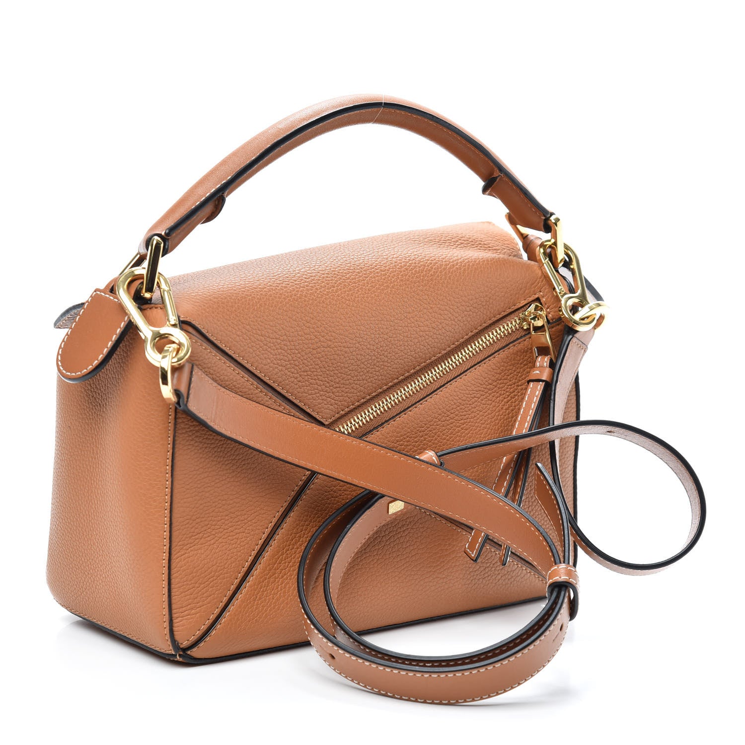 Loewe Calfskin Small Puzzle Bag Tan 3 of 10