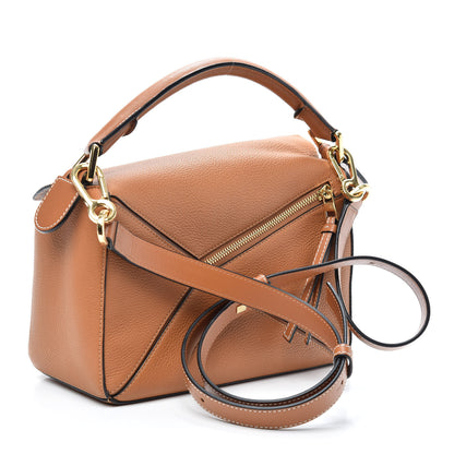 Loewe Calfskin Small Puzzle Bag Tan 3 of 10