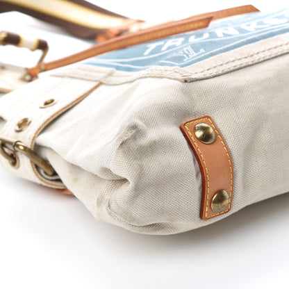 Louis Vuitton Toile Globe Shopper Cabas MM Blue 7 of 8