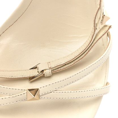 Valentino Garavani Calfskin Strappy Ankle Strap Sandals 39 White 11 of 11