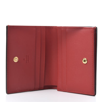 Gucci GG Supreme Monogram Blooms Card Case Beige Blue Navy Hibiscus Red 4 of 8