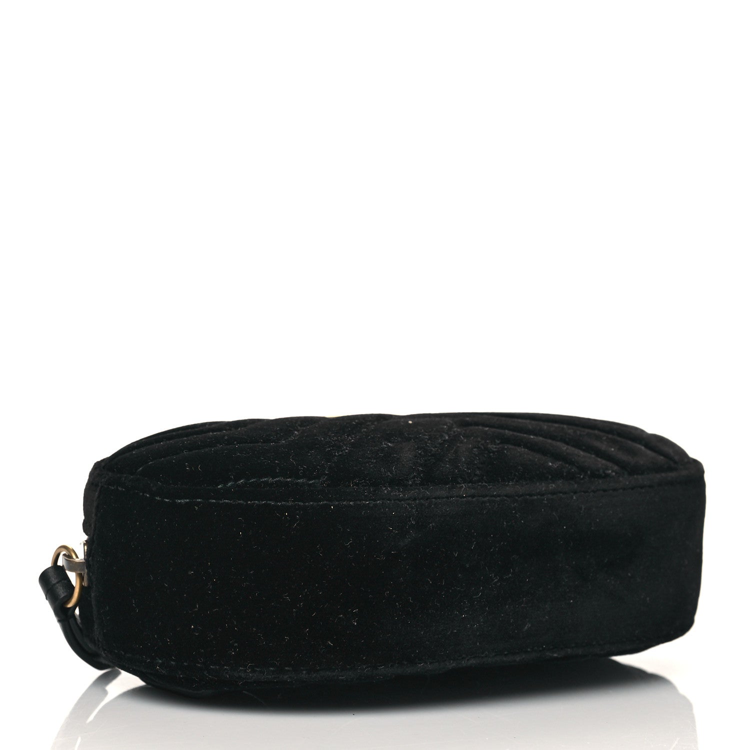 Gucci Velvet Matelasse GG Marmont Belt Bag 95 38 Black 4 of 11