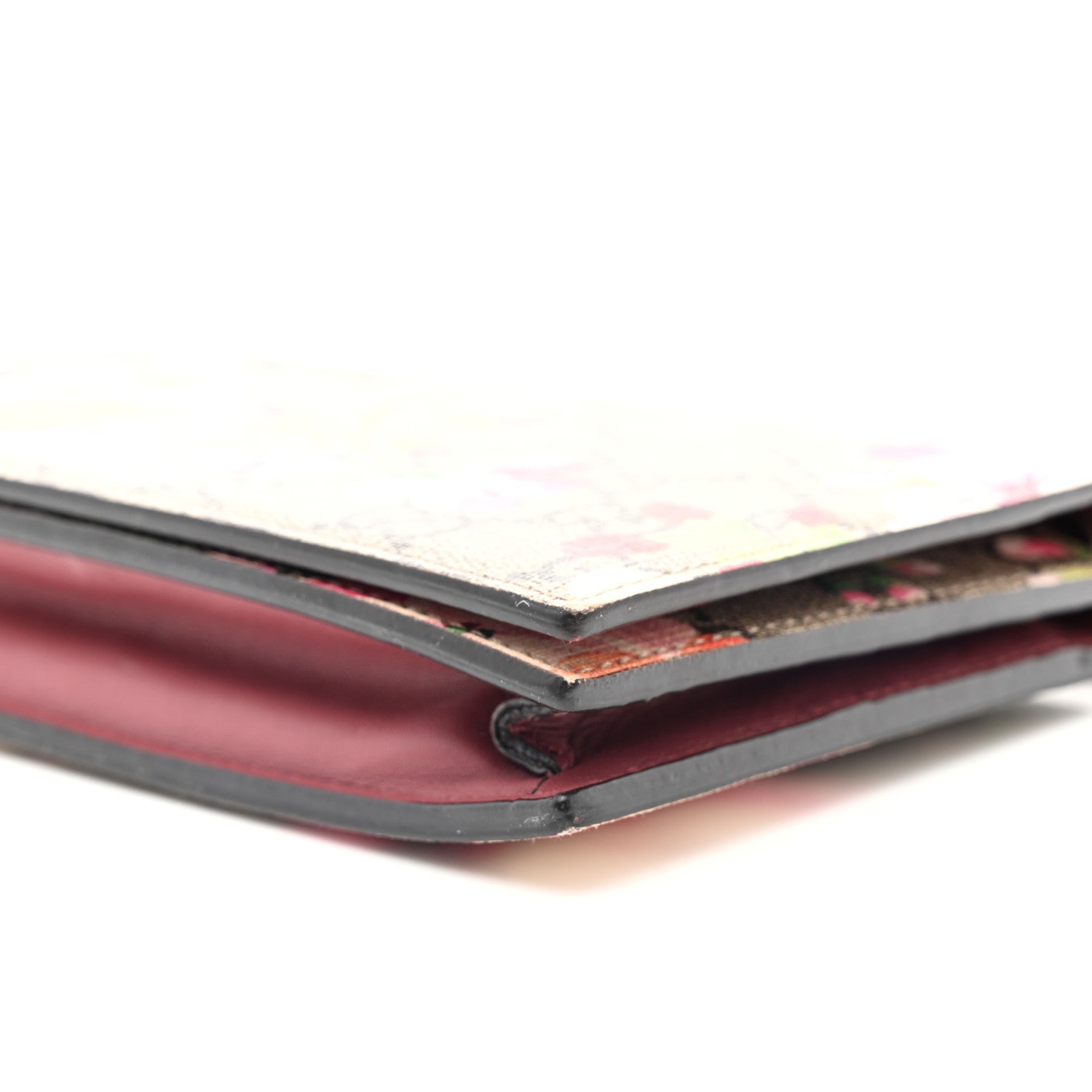 Gucci GG Supreme Monogram Blooms Chain Wallet Beige Multicolor Dry Rose 10 of 12