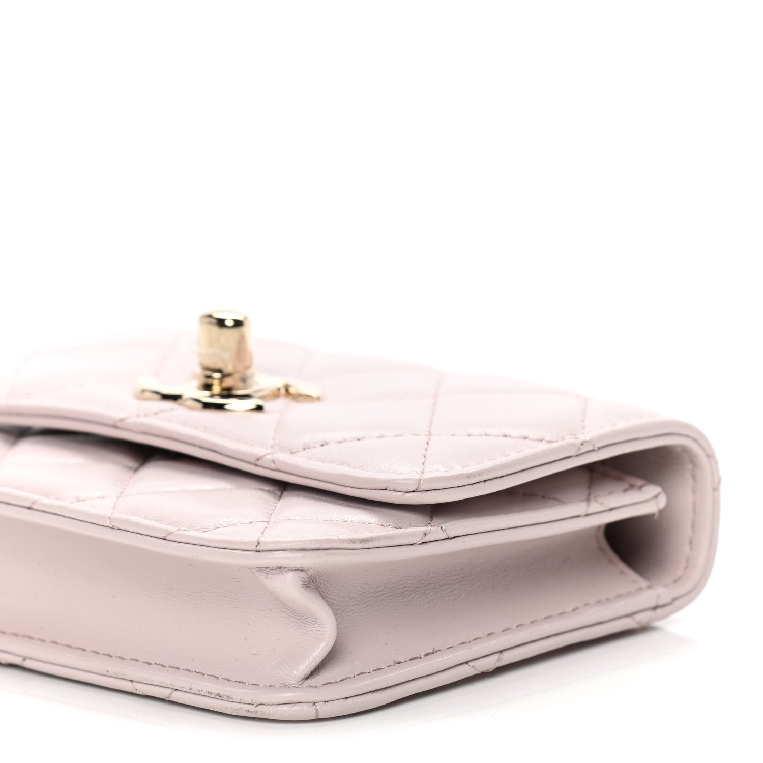 Chanel Lambskin Quilted Trendy CC Card Holder On Chain Light Pink 9 of 26