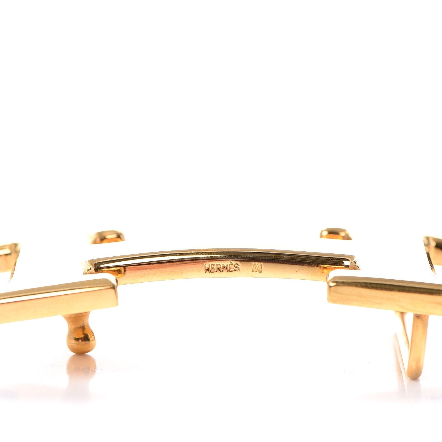 Hermes Polished 32mm H Belt Buckle Gold 3 of 6