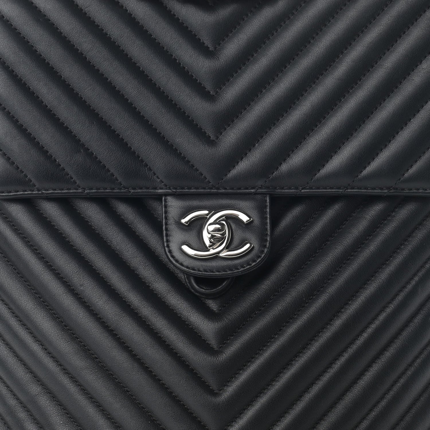Chanel Calfskin Chevron Quilted Large Urban Spirit Backpack Black 13 of 13