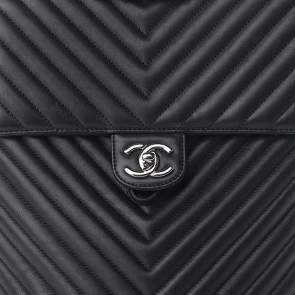 Chanel Calfskin Chevron Quilted Large Urban Spirit Backpack Black 13 of 13