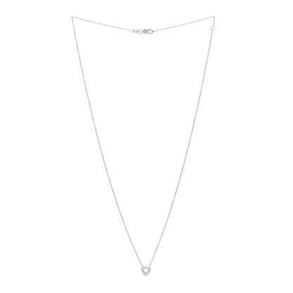 Roberto Coin 18K White Gold Diamond Tiny Treasures Heart Pendant Necklace 2 of 4