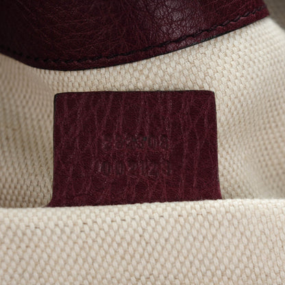 Gucci Pebbled Calfskin Large Soho Shoulder Bag Bordeaux 7 of 9