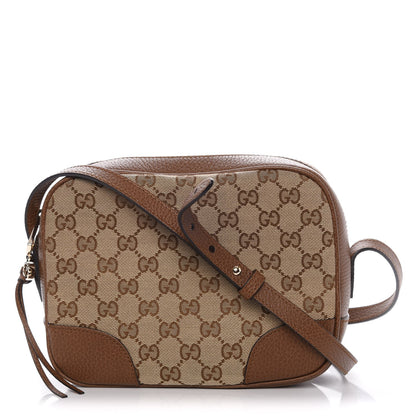 Gucci Monogram Mini Bree Messenger Bag Beige Tabacco 1 of 7