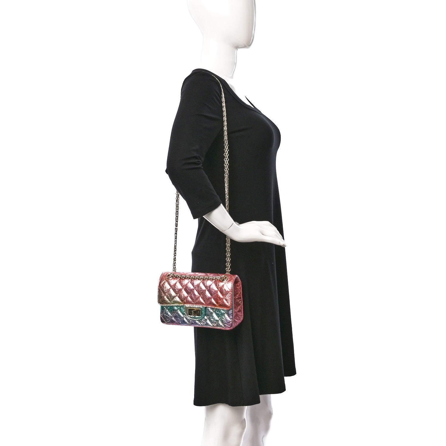 Chanel Metallic Goatskin Quilted Mini 2.55 Reissue Flap Multicolor 2 of 9