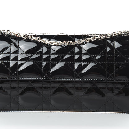 Christian Dior Patent Cannage Lady Dior Rendezvous Wallet On Chain Black 8 of 10