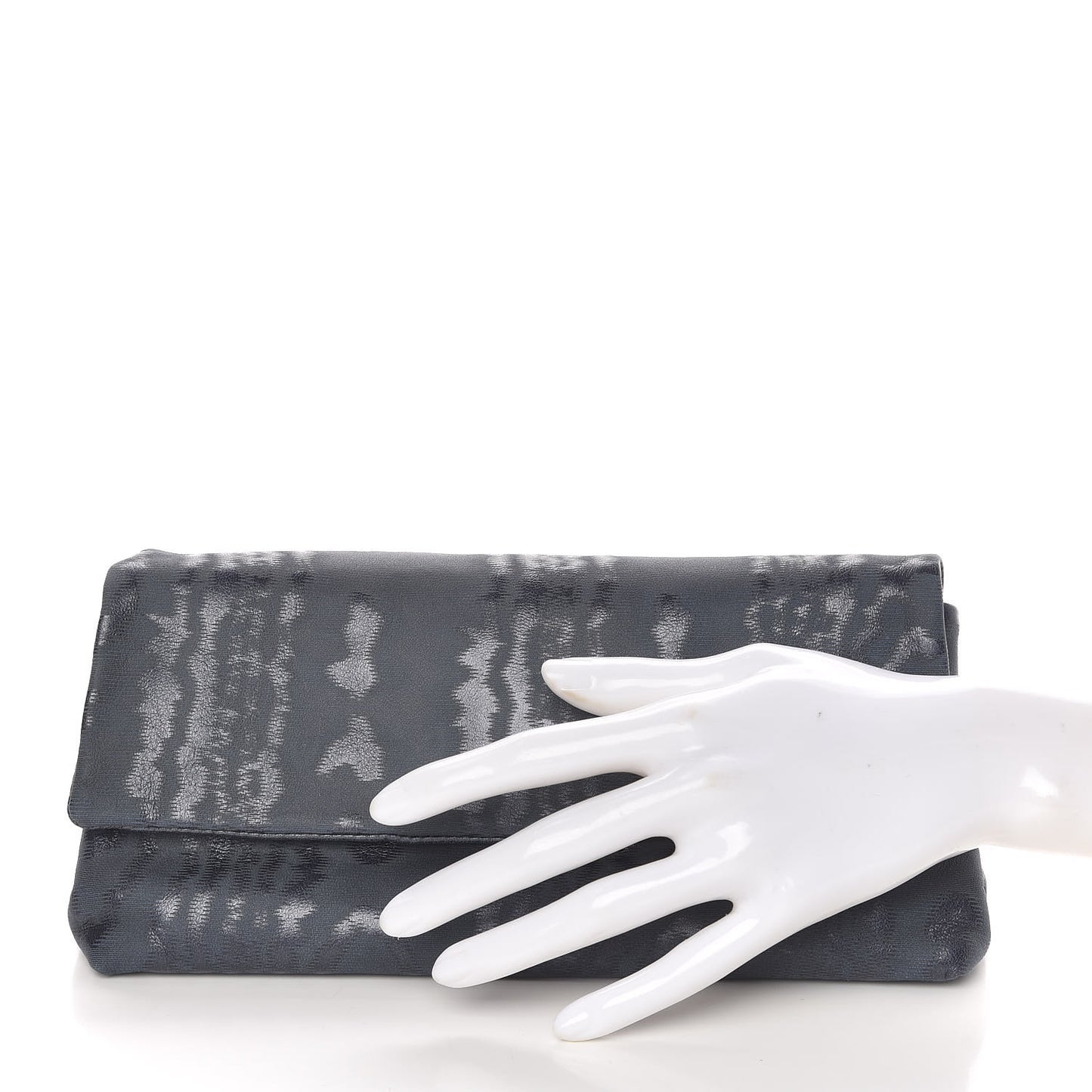 Iridescent Moire Cosmetic Case Grey