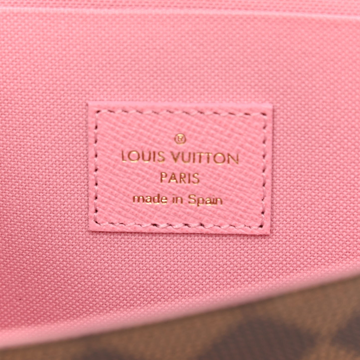 Damier Ebene Studded Pochette Felicie Chain Wallet