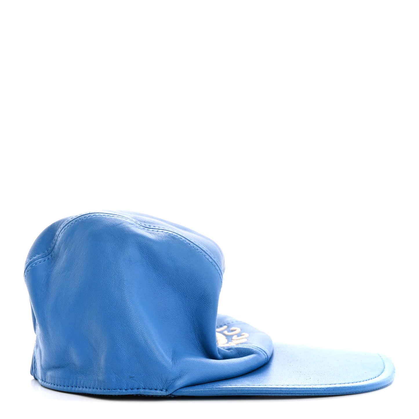 X ADIDAS Lambskin Trefoil Stefanos Baseball Hat S Blue