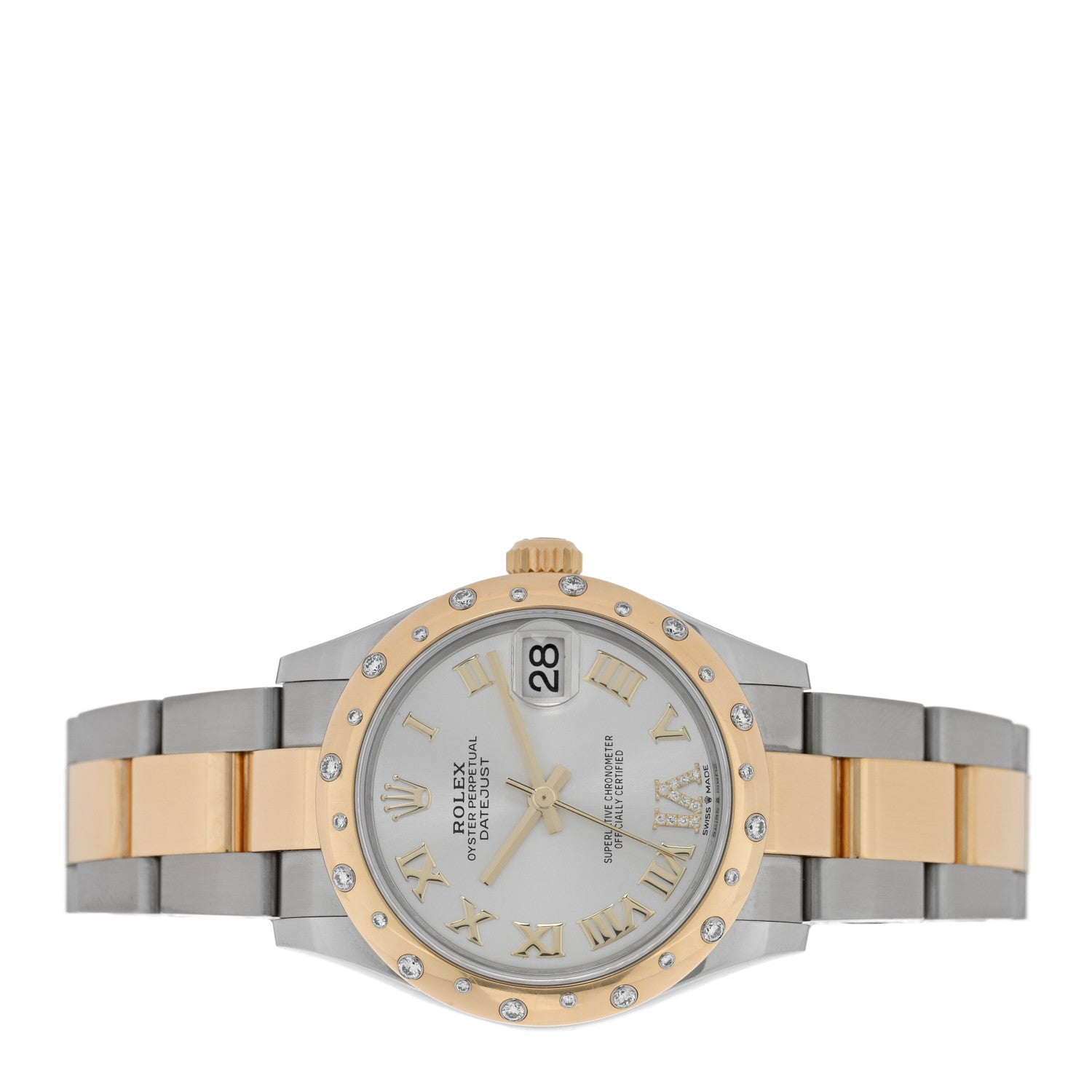 Rolex Stainless Steel 18K Yellow Gold Diamond Mother of Pearl 31mm Oyster Perpetual Datejust Watch 278343RBR 2 of 5