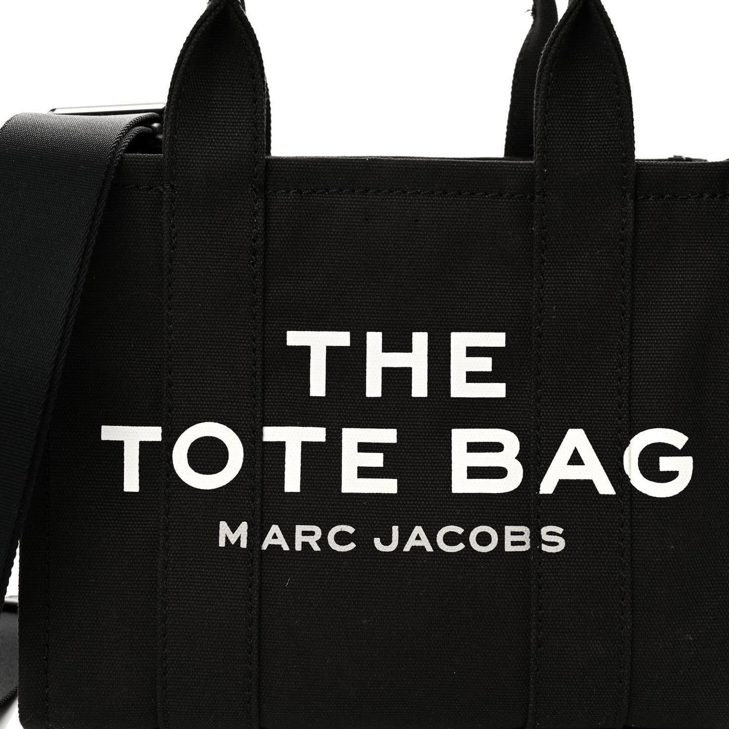 Cotton Canvas Small The Traveler Tote Bag Black