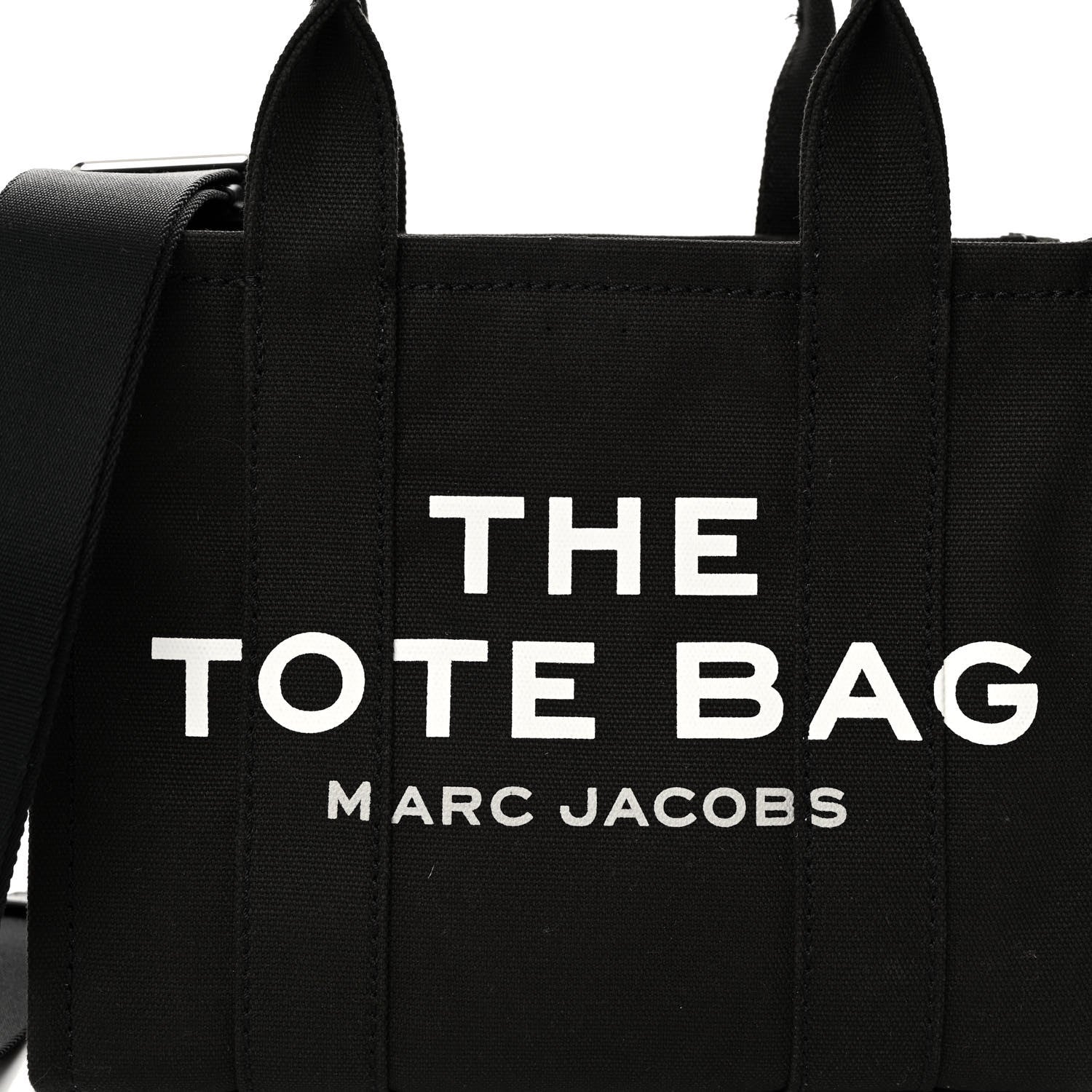Marc Jacobs Cotton Canvas Small The Traveler Tote Bag Black 7 of 11