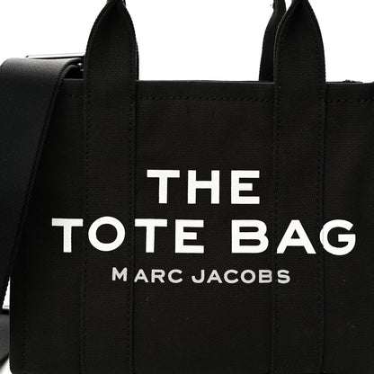 Marc Jacobs Cotton Canvas Small The Traveler Tote Bag Black 7 of 11