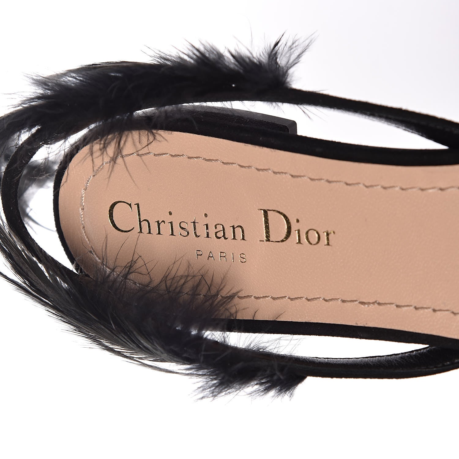 Christian Dior Suede Feather Dior Ethnie Flats 38.5 Black 6 of 12