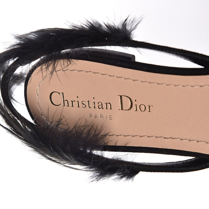 Christian Dior Suede Feather Dior Ethnie Flats 38.5 Black 6 of 12
