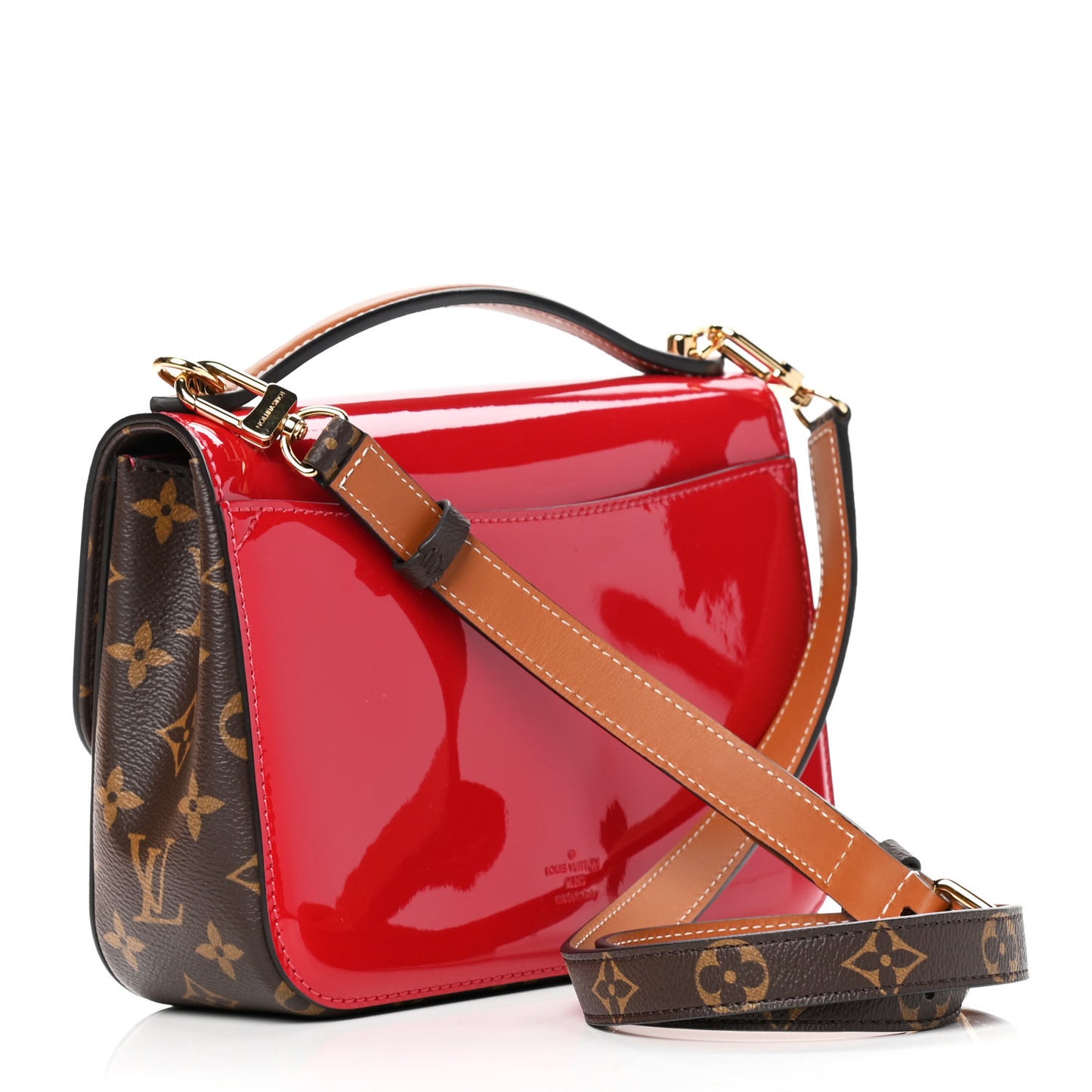 Patent Calfskin Monogram Cherrywood BB Scarlet