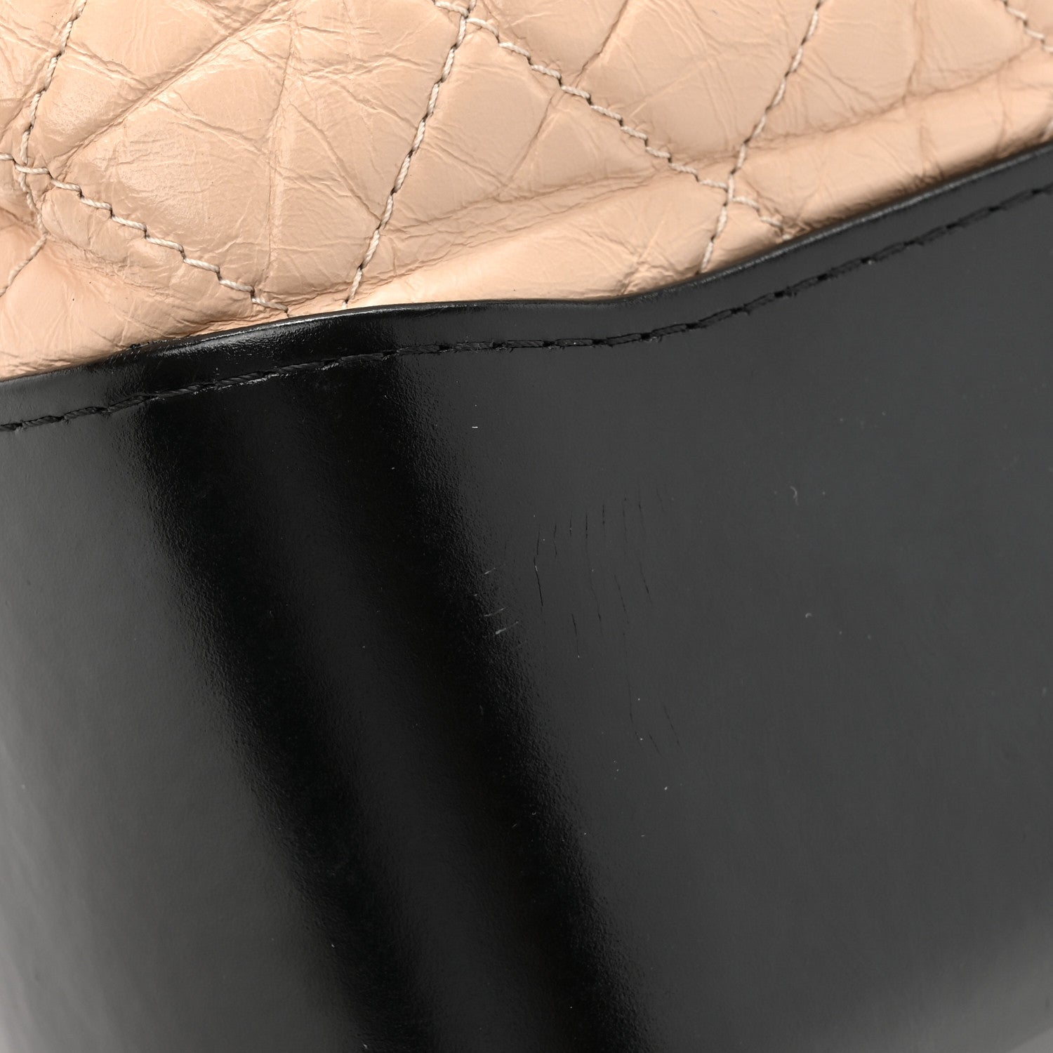 Chanel Aged Calfskin Quilted Medium Gabrielle Hobo Beige Black 14 of 14