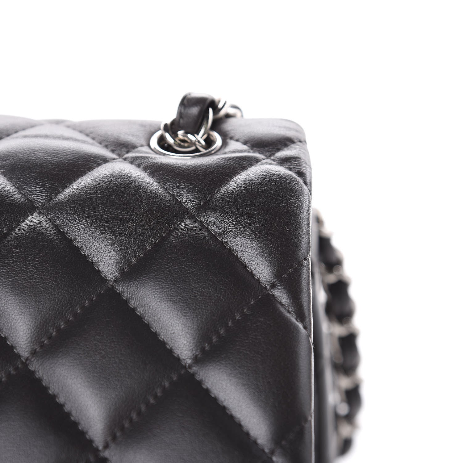 Chanel Lambskin Quilted Jumbo Double Flap Dark Grey 14 of 14