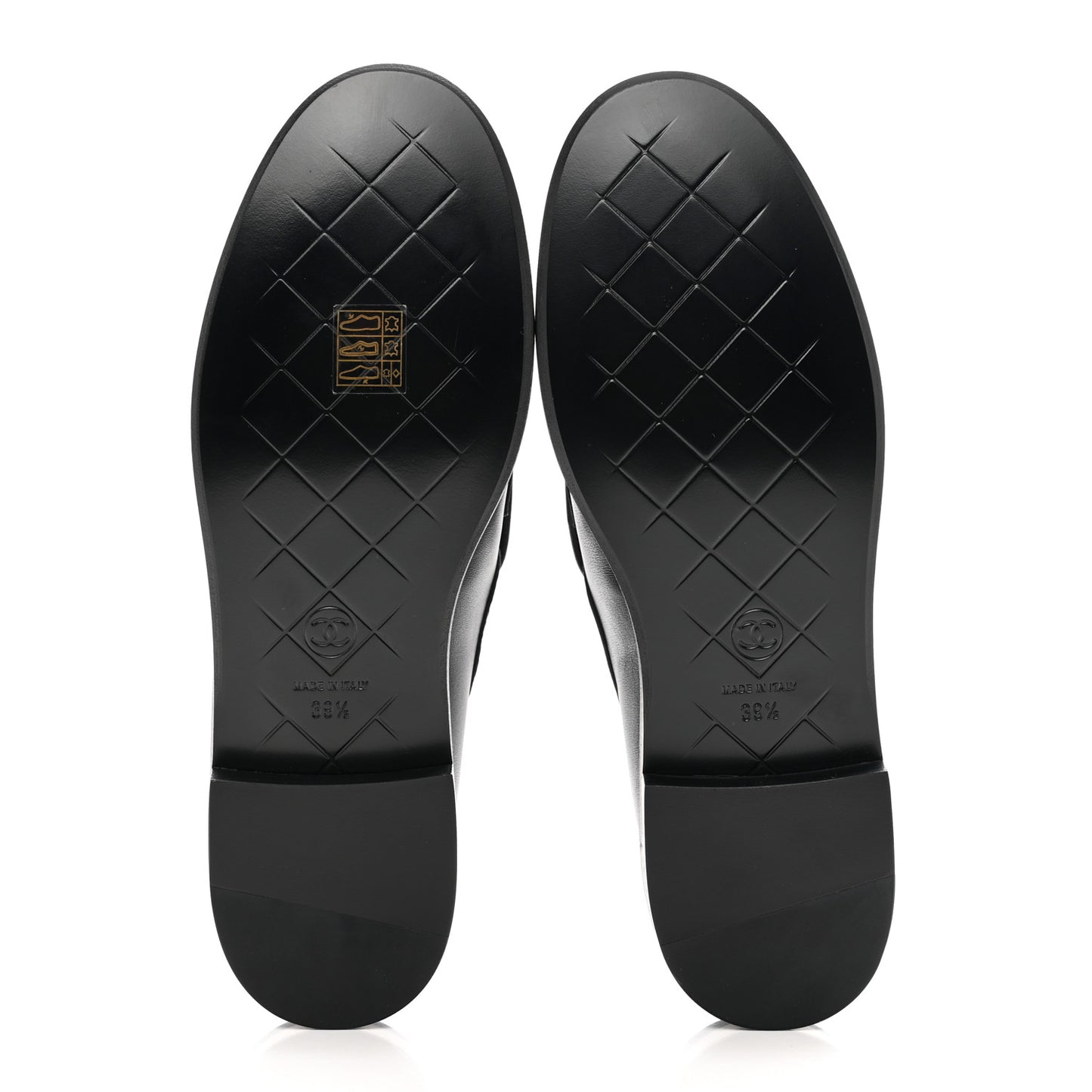 Lambskin Quilted CC Turnlock Loafers 39.5 Black