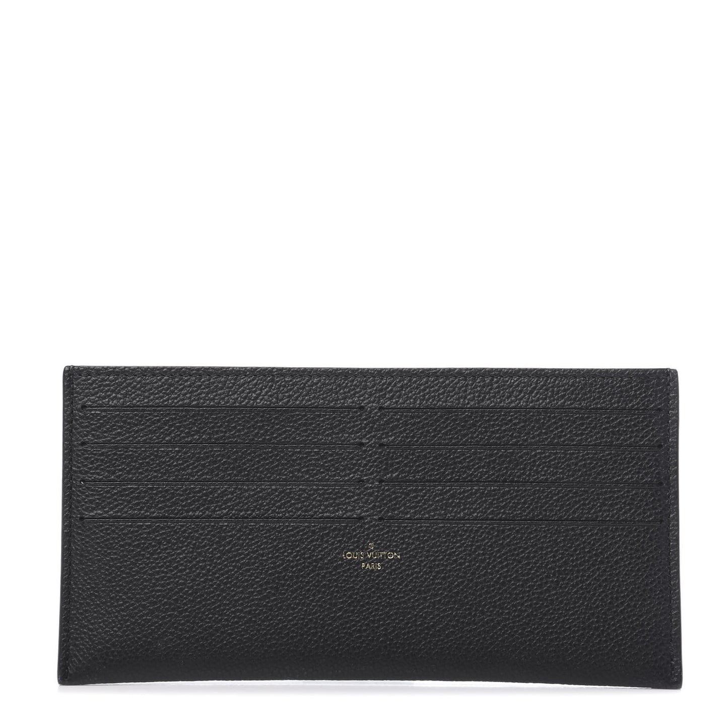 Calfskin Felicie Chain Wallet Card Holder Insert Black