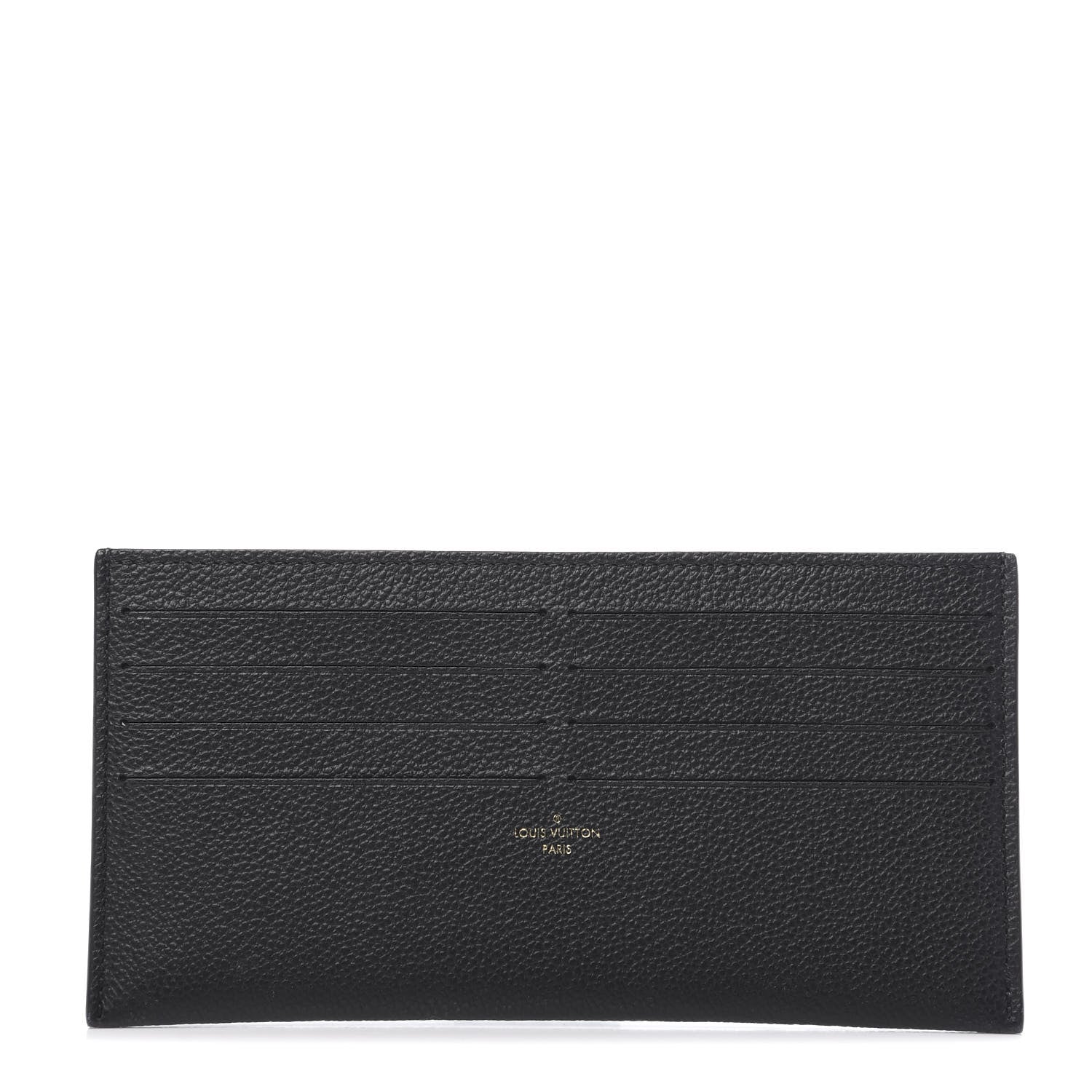 Louis Vuitton Calfskin Felicie Chain Wallet Card Holder Insert Black 1 of 6