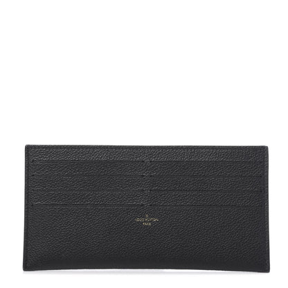 Louis Vuitton Calfskin Felicie Chain Wallet Card Holder Insert Black 1 of 6