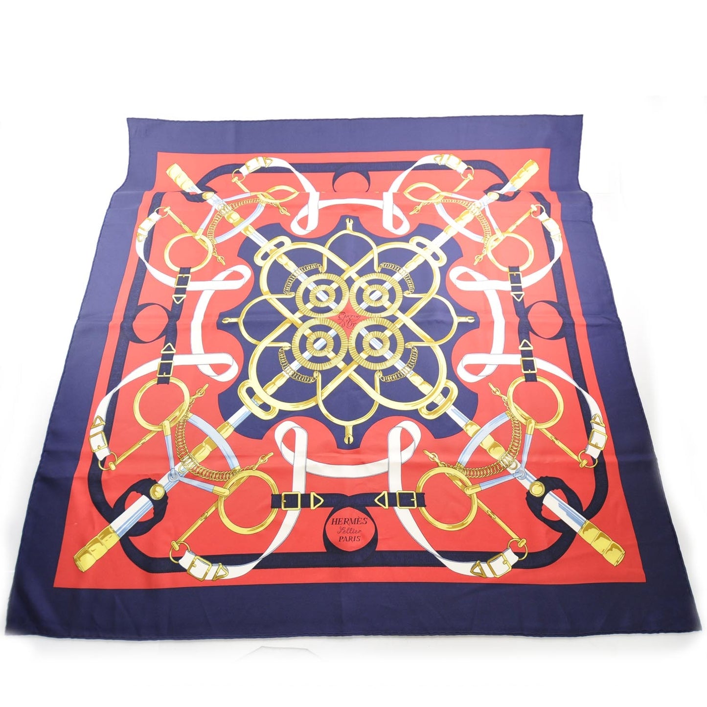 Silk Eperon D Or Scarf 90 Bleu
