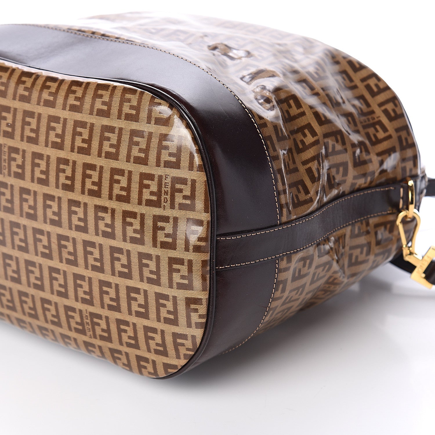 Fendi Vinyl Zucchino Satchel Moro Black 8 of 8