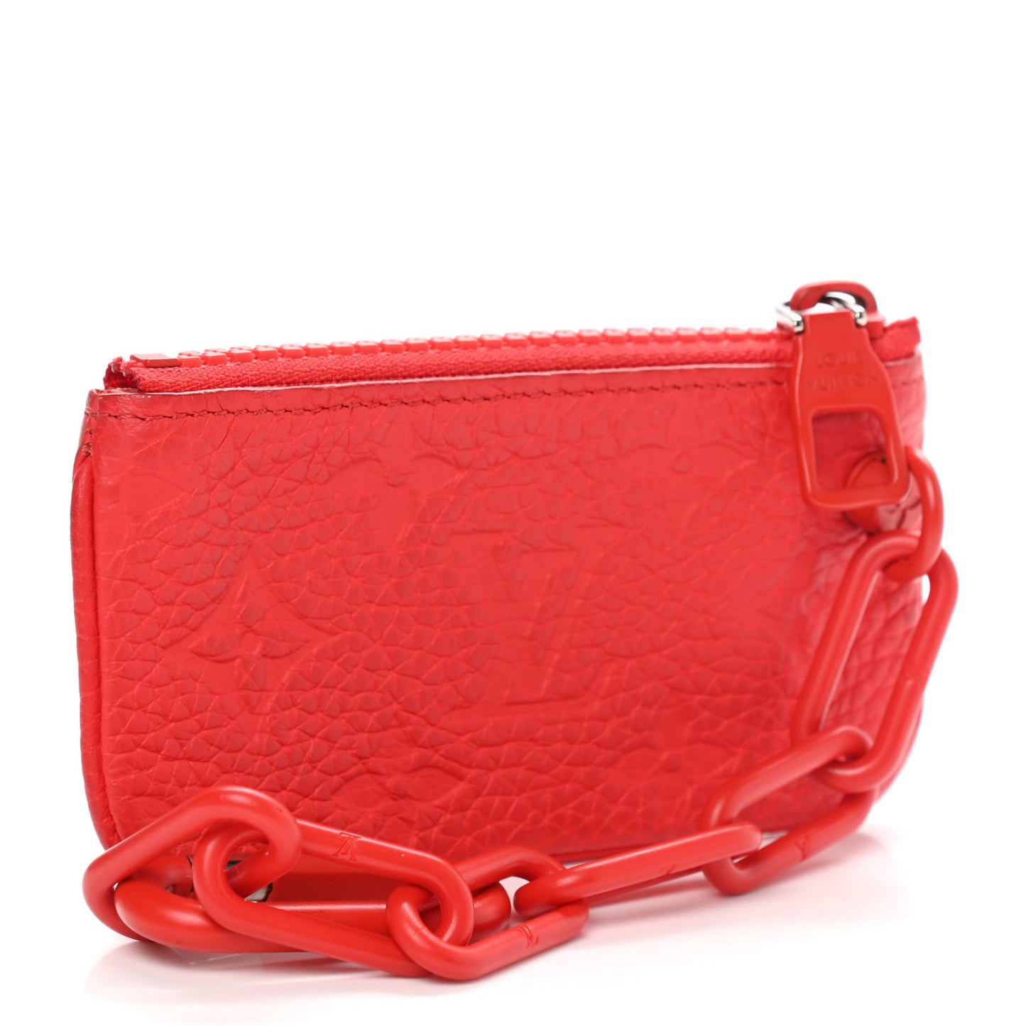 Taurillon Monogram Solar Ray Key Pouch Rouge