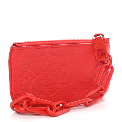 Louis Vuitton Taurillon Monogram Solar Ray Key Pouch Rouge 3 of 10