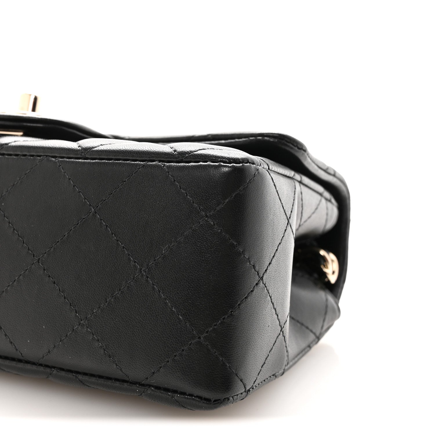 Chanel Lambskin Quilted Mini Rectangular Flap Black 10 of 10