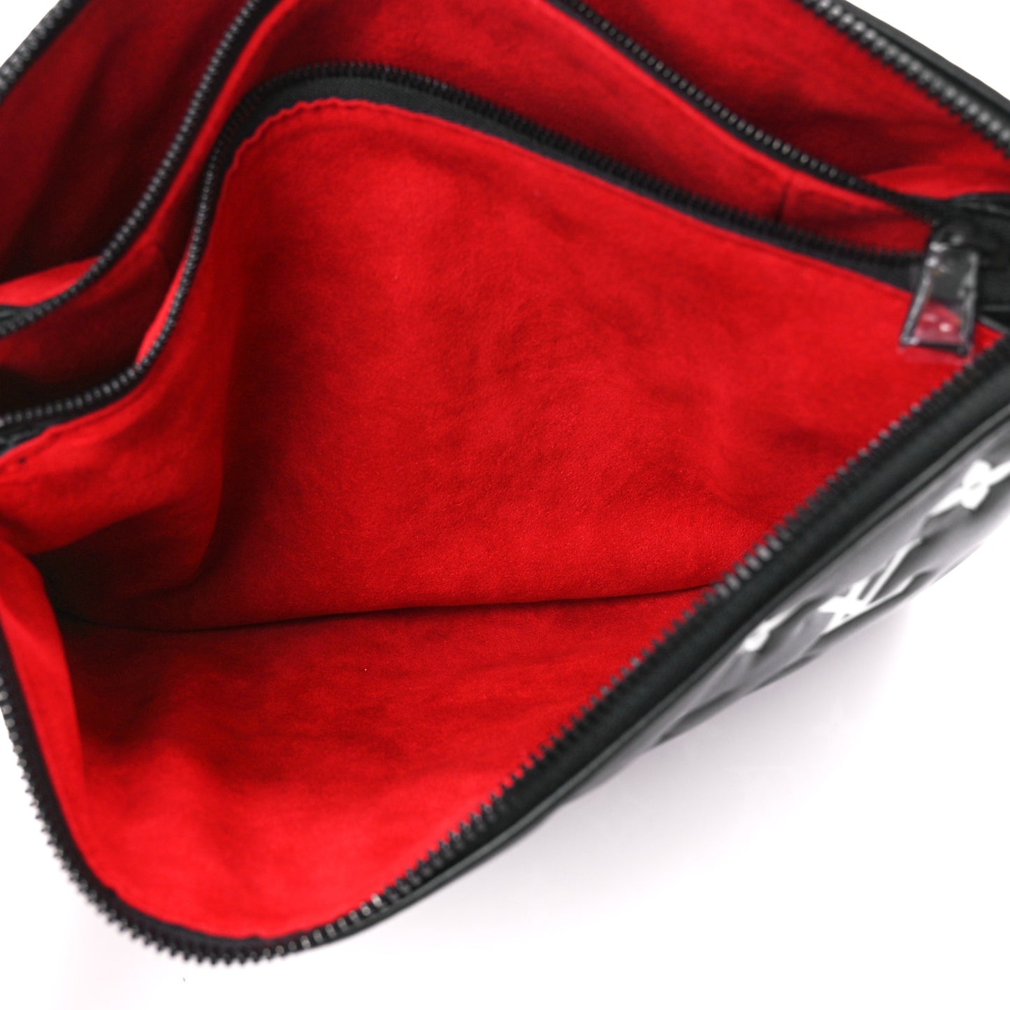 Lambskin Embossed Monogram Coussin PM Black White