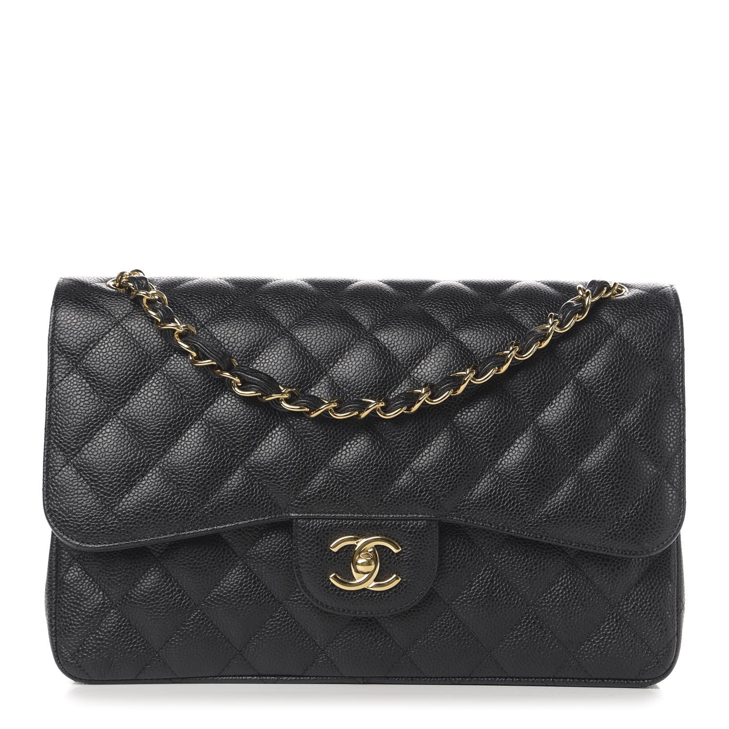 Chanel Caviar Quilted Jumbo Double Flap Black 1 of 11