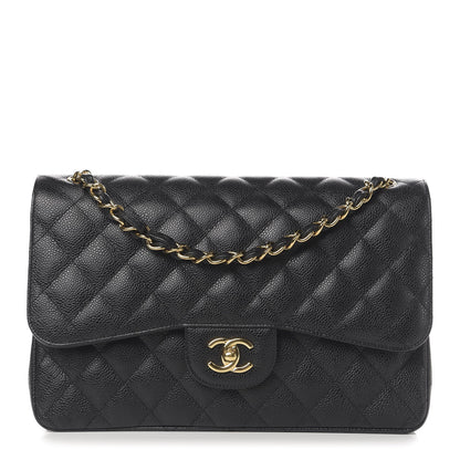 Chanel Caviar Quilted Jumbo Double Flap Black 1 of 11