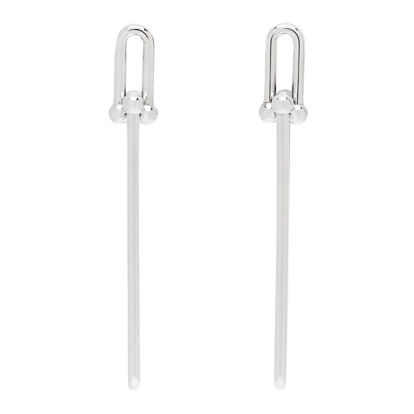 Sterling Silver HardWear Double Long Link Earrings