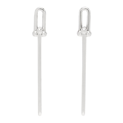 Tiffany Sterling Silver HardWear Double Long Link Earrings 1 of 5