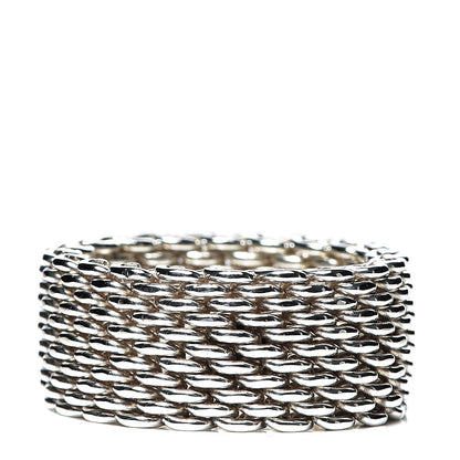 Tiffany Sterling Silver Mesh Somerset Ring 57 8 3 of 4