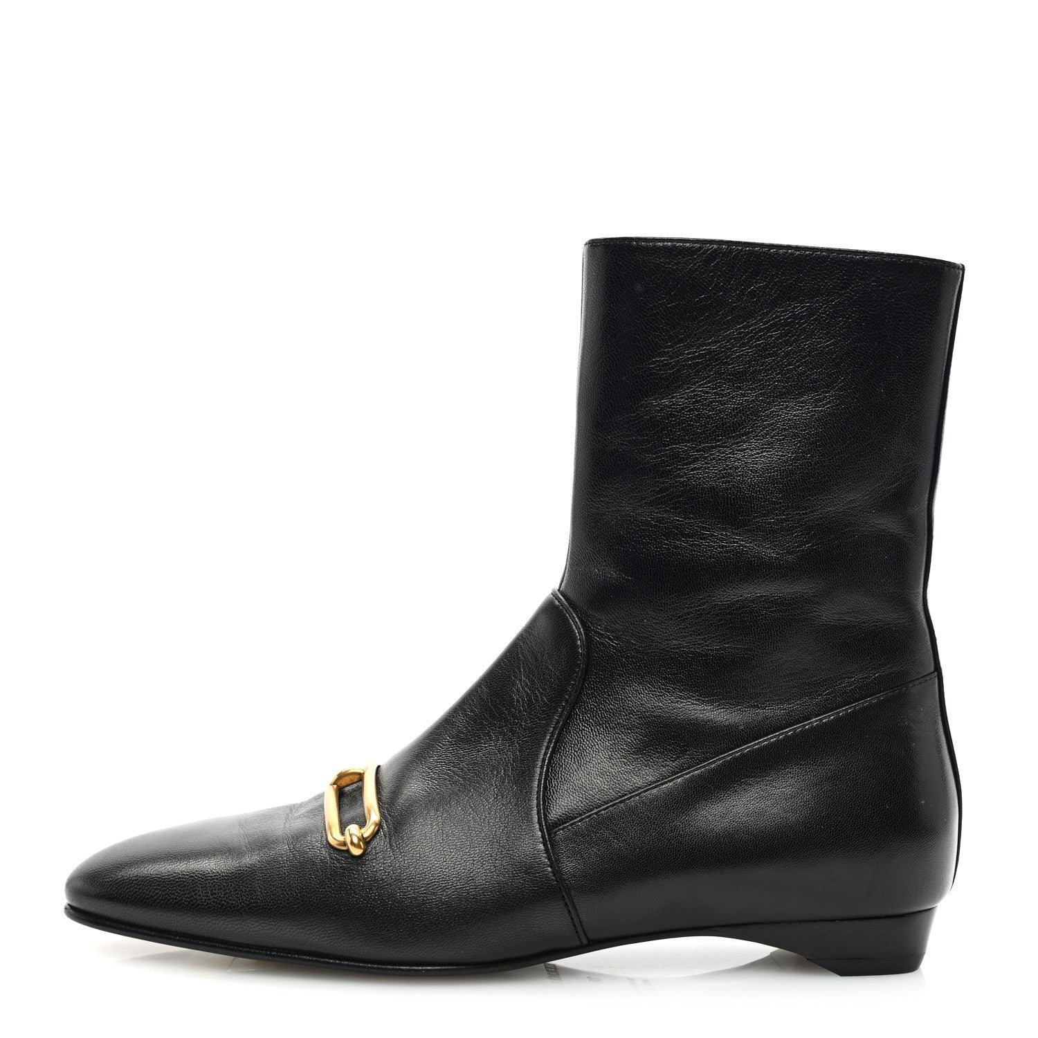 Hermes Goatskin Dora Ankle Boots 39 Black 1 of 8