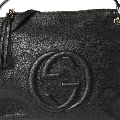 Gucci Pebbled Calfskin Large Soho Hobo Black 9 of 18