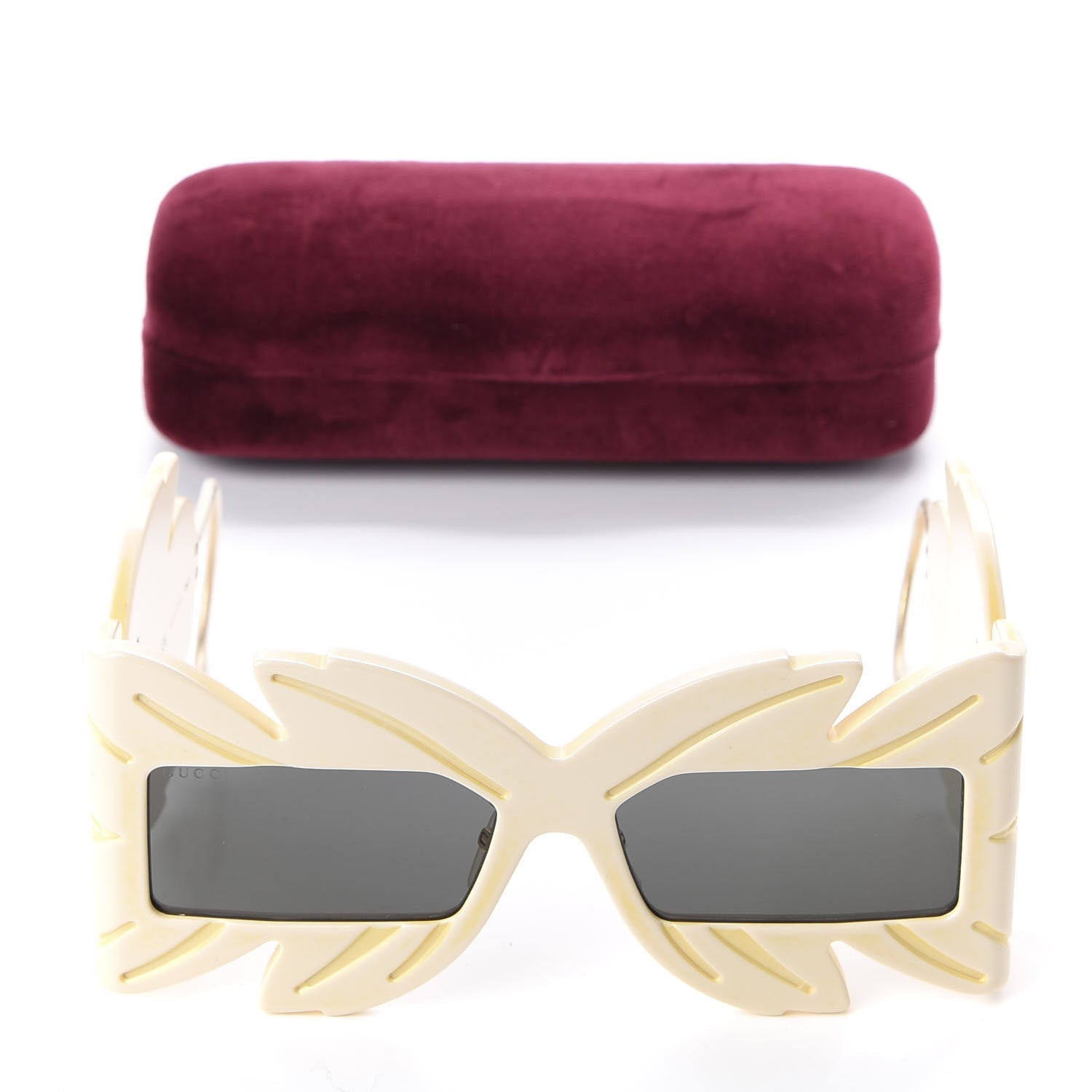 Gucci Acetate Square Frame Wing Sunglasses GG0429S Ivory 8 of 8