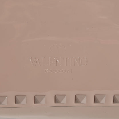 Valentino Garavani Patent Medium Punkouture Rockstud Tote Poudre 8 of 8