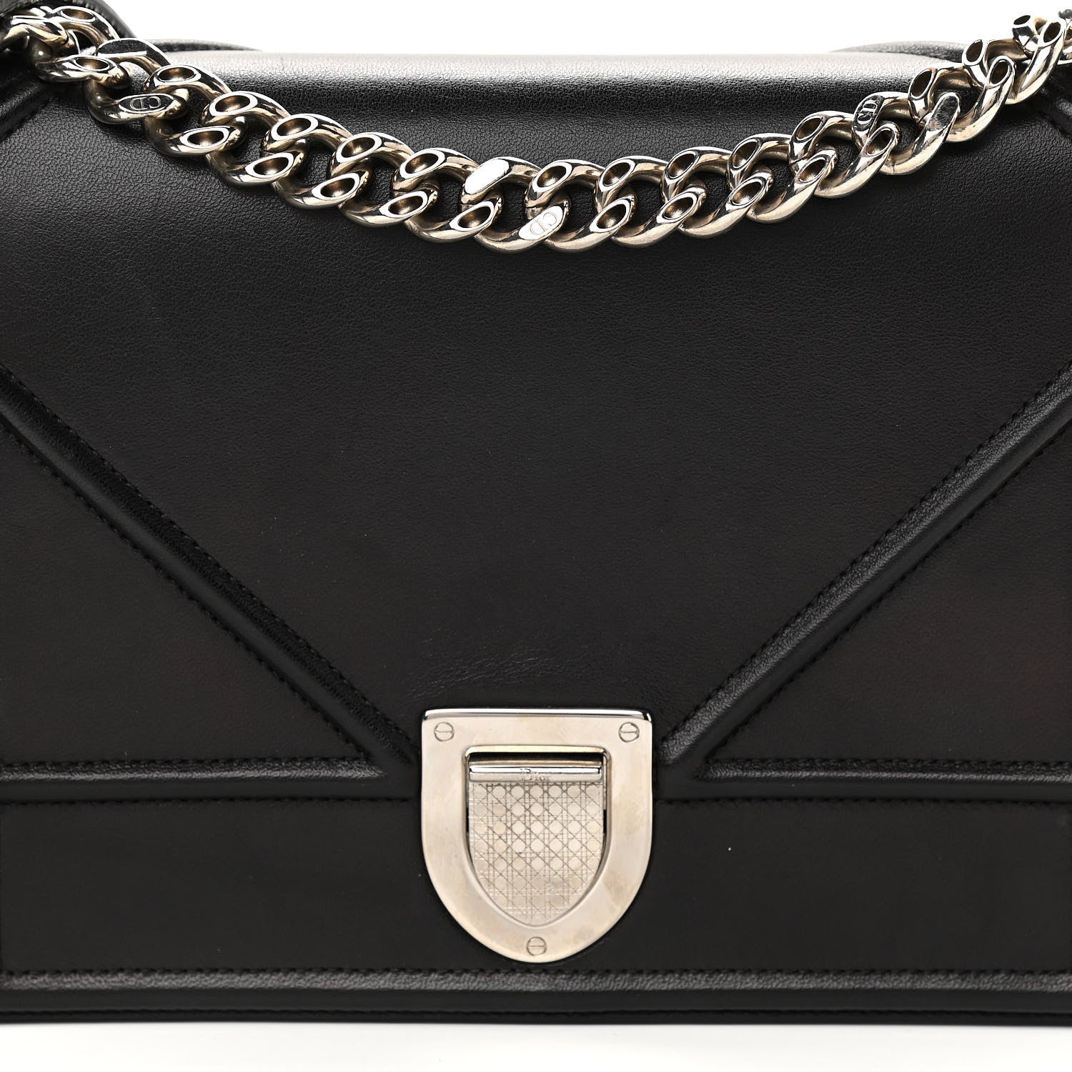 Christian Dior Lambskin Medium Diorama Flap Bag Black 7 of 14