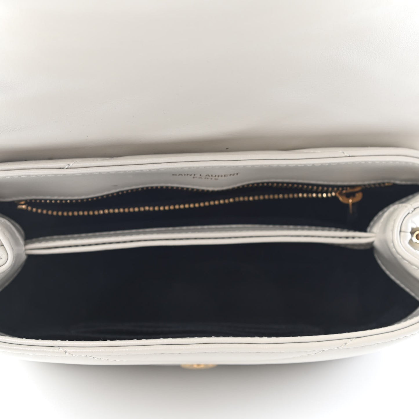 Calfskin Y Quilted Monogram Toy Loulou Crossbody Bag Ivory